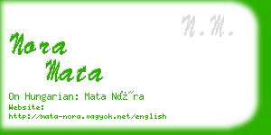 nora mata business card